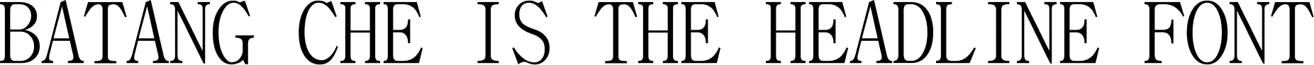 Headline font specimen