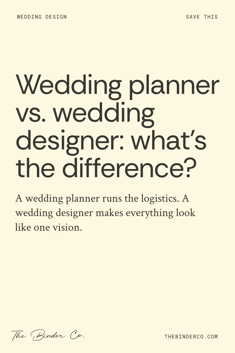 Pinterest pin: Wedding planner vs. wedding designer: what's the difference?